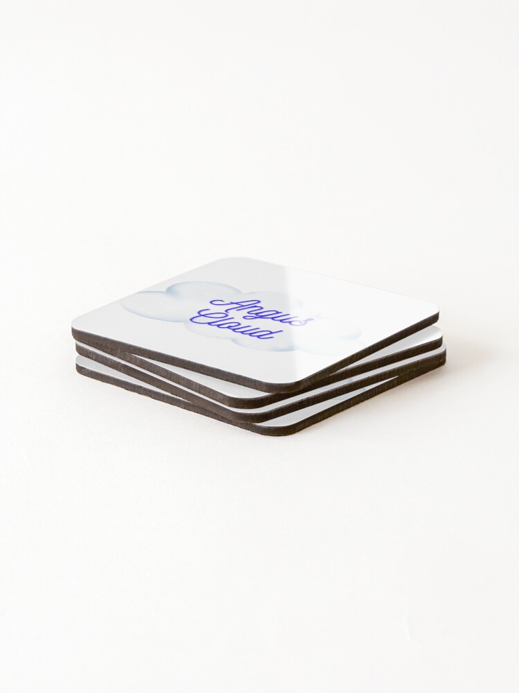 Thumbnail 4 of 5, Coasters (Set of 4), Angus Cloud Sticker designed and sold by InfiniteSticker.