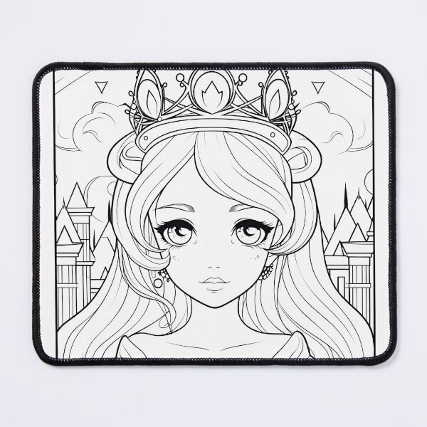 Item preview, Kawaii Girl #2 Coloring Page Pattern designed and sold by DavidColoring.