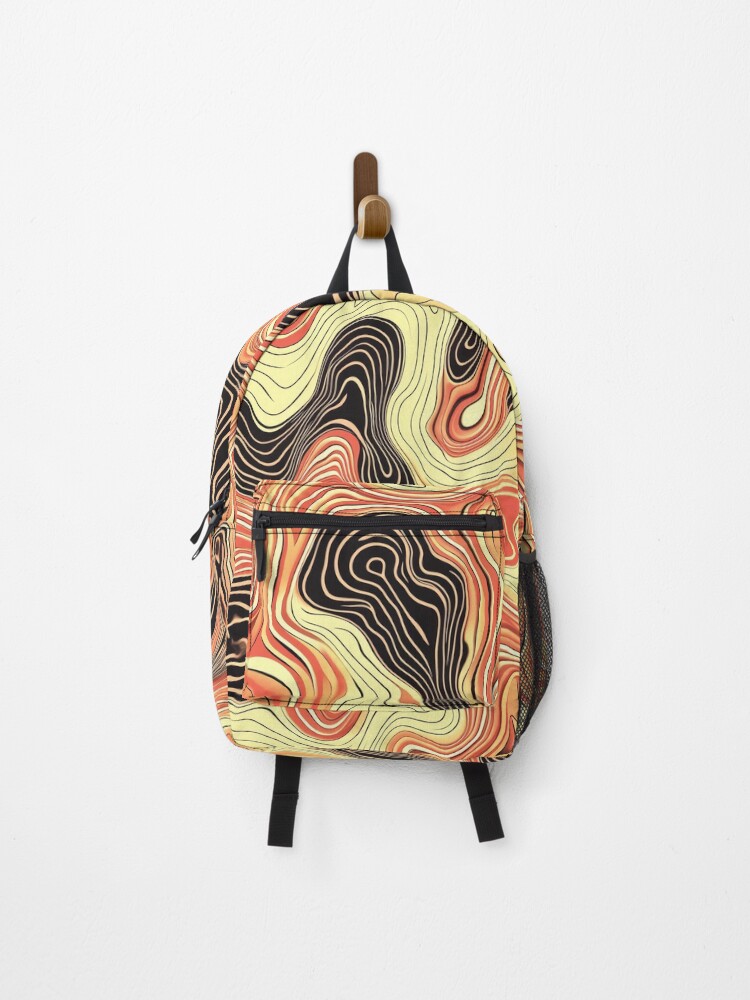 Thumbnail 1 of 3, Backpack, Fluid Geometric Composition designed and sold by Visual-Elixir.