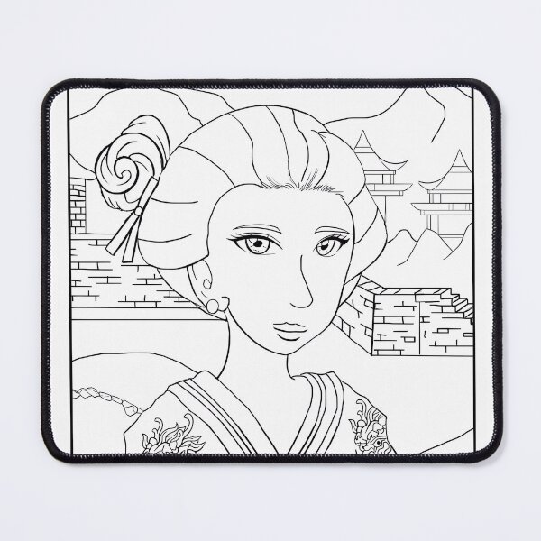 Item preview, Kawaii Girl #3 Coloring Page Pattern designed and sold by DavidColoring.