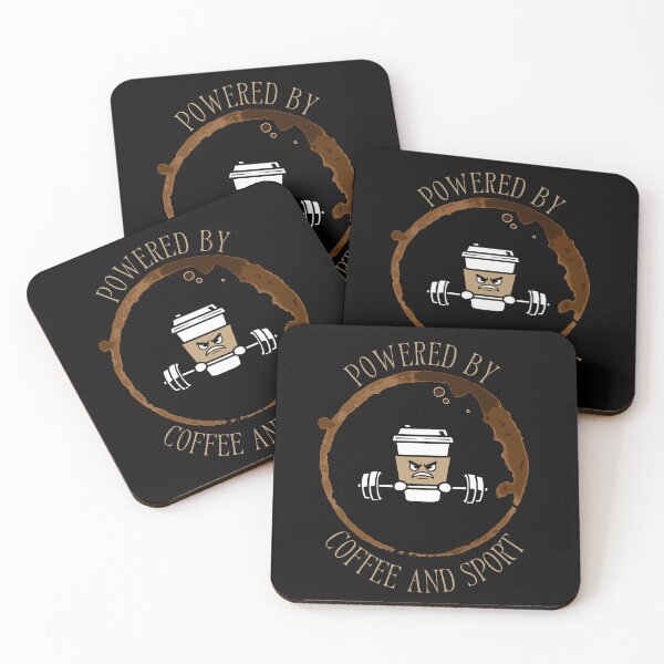 Item preview, Powered By Coffee And Sport T-Shirt Perfect Gift For Coffee and Sport Lovers designed and sold by EvocatiVerse.