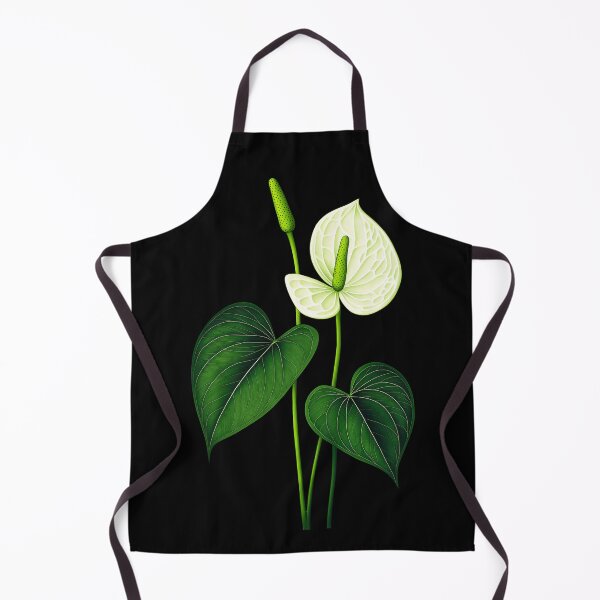 Item preview, White Anthurium Laceleaf Flower. Vintage Botanical Illustration, Natural history, Exotic Tropical Plant, Surreal Floral Art designed and sold by Cybermariko.
