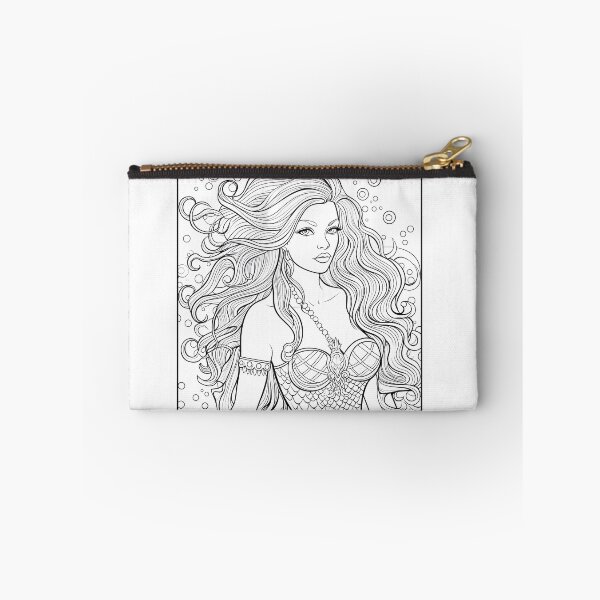 Item preview, Mermaid #4 Coloring Page Pattern  designed and sold by DavidColoring.