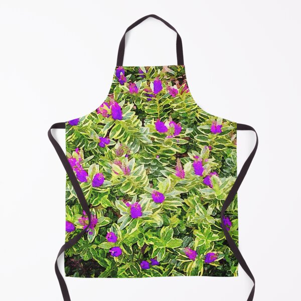 Item preview, Colorful watercolor painting of purple hebe flowers with green foliage designed and sold by GestaltImagery.