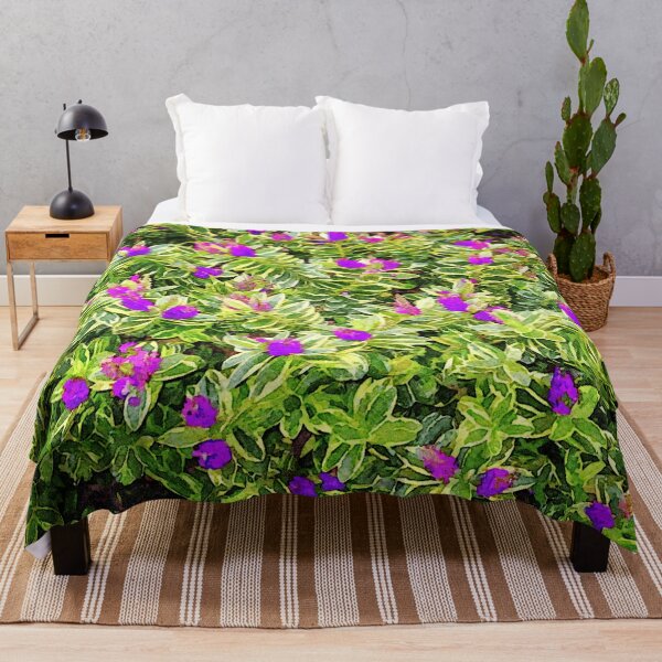 Item preview, Colorful watercolor painting of purple hebe flowers with green foliage designed and sold by GestaltImagery.