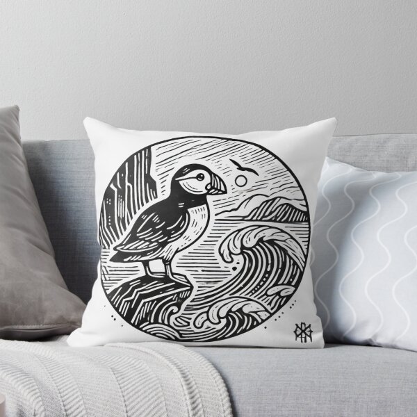Item preview, British Isles Puffin – Coastal Heritage Linework Art designed and sold by D'riftr.