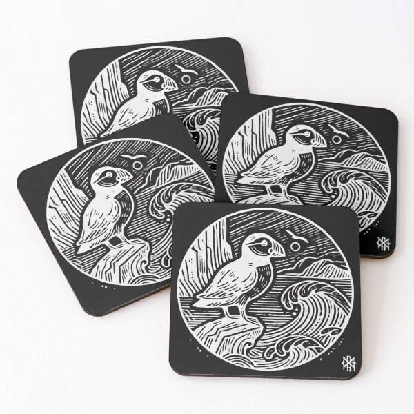 Item preview, British Isles Puffin – Coastal Heritage Linework Art designed and sold by D'riftr.