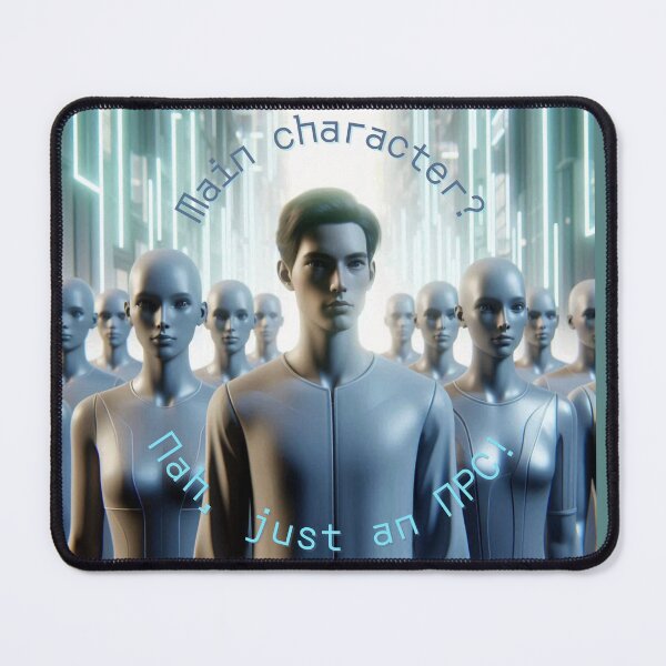 Item preview, NPC Vibes - Main Character? Nah, just NPC! designed and sold by nature. electrified..