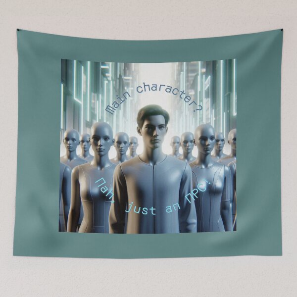 Item preview, NPC Vibes - Main Character? Nah, just NPC! designed and sold by nature. electrified..