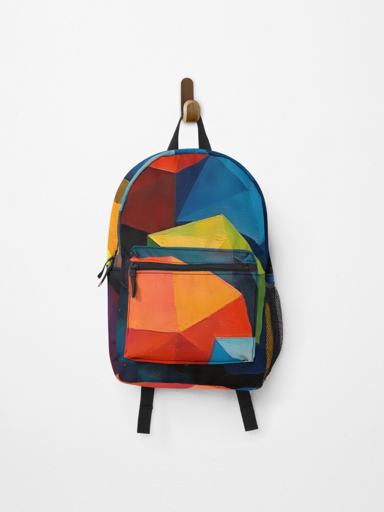Thumbnail 1 of 3, Backpack, Abstract geometric solid 3D designed and sold by pakitro.