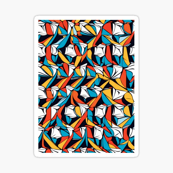 Impossible shape bending space Sticker