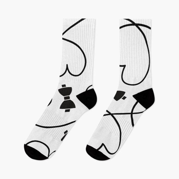Item preview, Wedding Socks - Hearts and Bowties designed and sold by Double7Designs.
