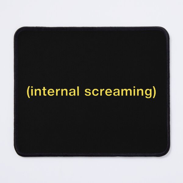 Item preview, Internal Screaming - Relatable Minimalist Meme - Yellow designed and sold by velvetearth.