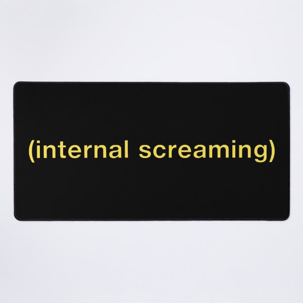 Item preview, Internal Screaming - Relatable Minimalist Meme - Yellow designed and sold by velvetearth.