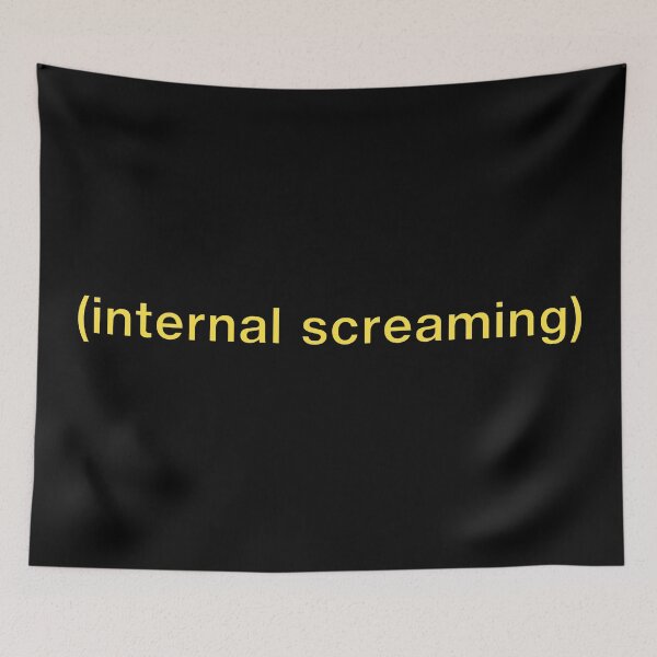 Item preview, Internal Screaming - Relatable Minimalist Meme - Yellow designed and sold by velvetearth.