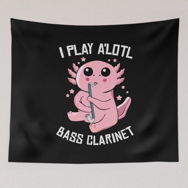 Item preview, Axolotl Bass Clarinet Player Kids Music Orchestra Bass Clarinet designed and sold by DSWShirts.