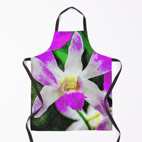Item preview, Vibrant watercolor painting of violet orchid blossoms designed and sold by GestaltImagery.