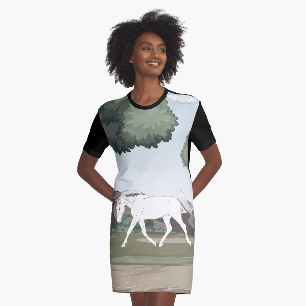 Aperçu de l'œuvre Robe t-shirt créée et vendue par WebEquitation.