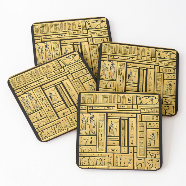Item preview, Egyptian Hieroglyphs Gold Art designed and sold by AmoreDesignsUK.
