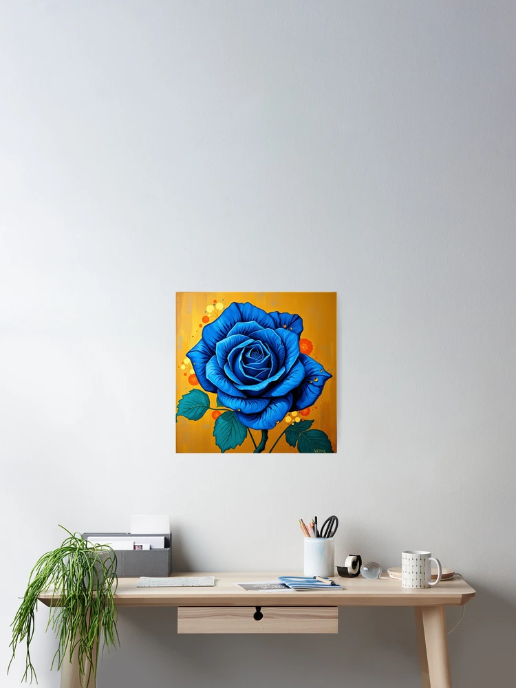 Thumbnail 2 of 3, Poster, Blue Roses designed and sold by pakitro.