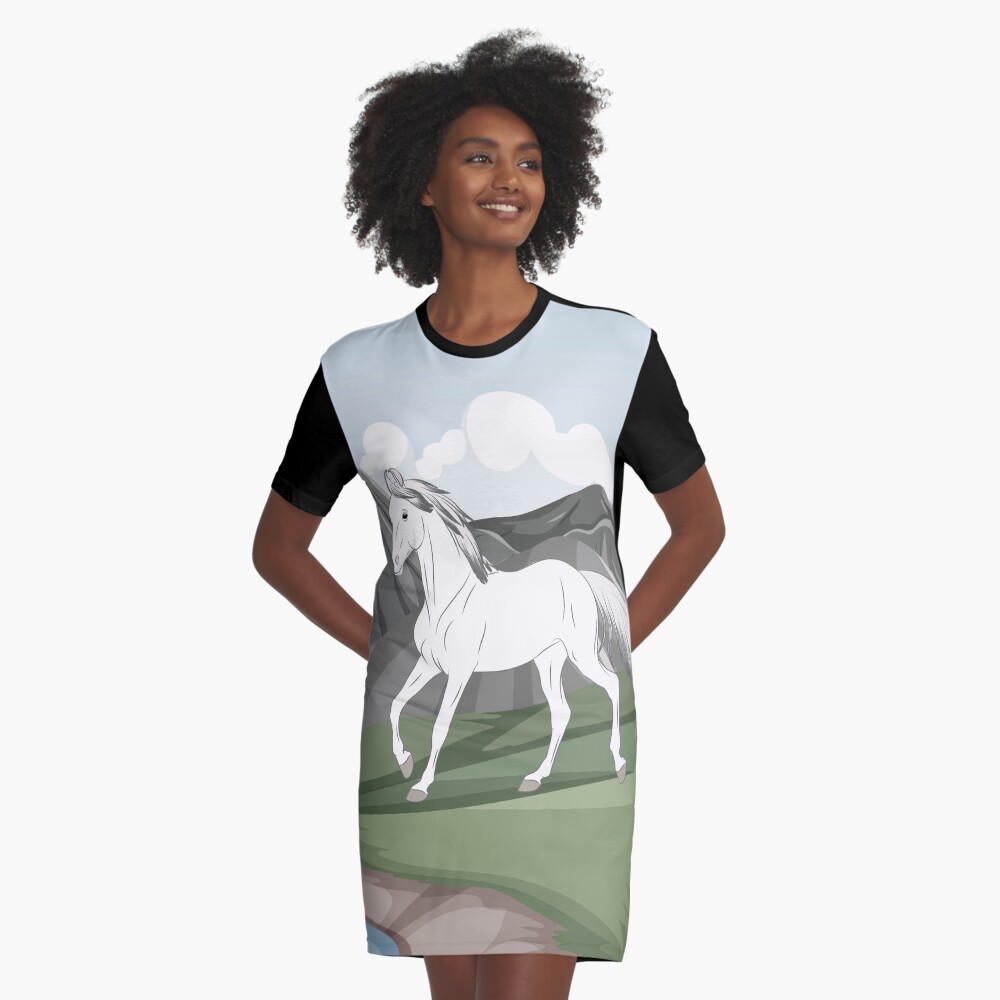 Aperçu de l'œuvre Robe t-shirt créée et vendue par WebEquitation.