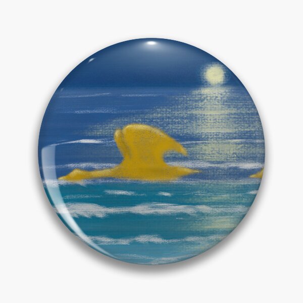 Item preview, Peaceful sea and birds under romantic moon light designed and sold by greenPQBstudio.