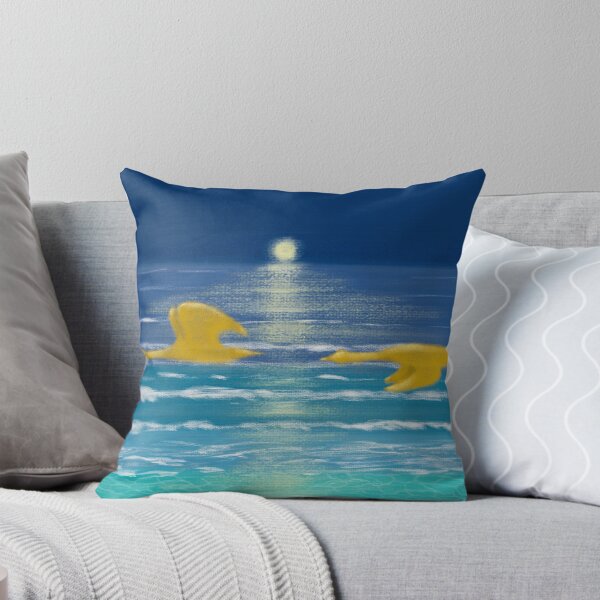 Item preview, Peaceful sea and birds under romantic moon light designed and sold by greenPQBstudio.