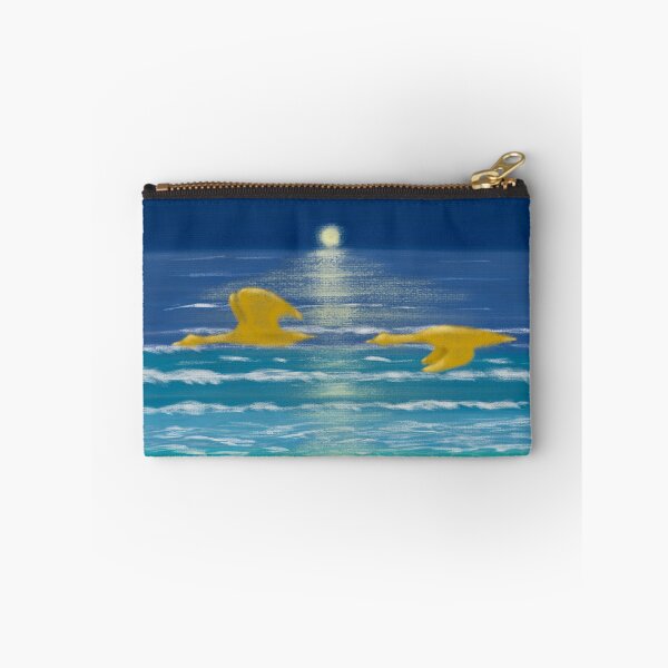Item preview, Peaceful sea and birds under romantic moon light designed and sold by greenPQBstudio.