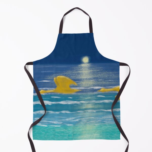 Item preview, Peaceful sea and birds under romantic moon light designed and sold by greenPQBstudio.