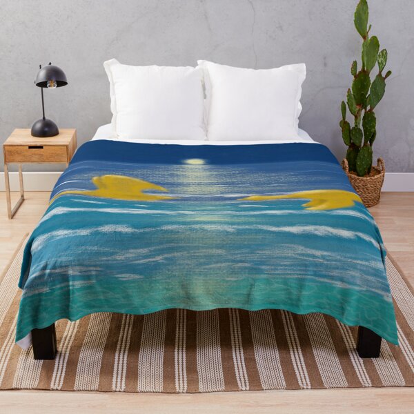 Item preview, Peaceful sea and birds under romantic moon light designed and sold by greenPQBstudio.