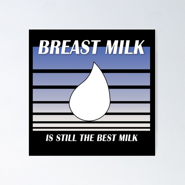 Item preview, Breast Milk is still the Best Milk (retro blue) designed and sold by WordyDreams.