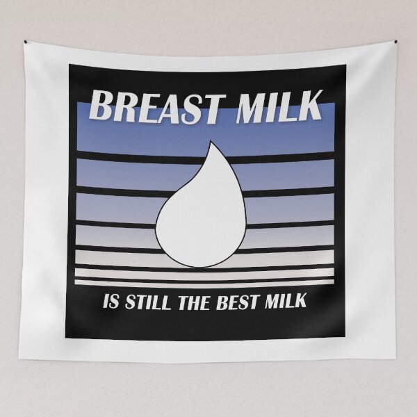 Item preview, Breast Milk is still the Best Milk (retro blue) designed and sold by WordyDreams.