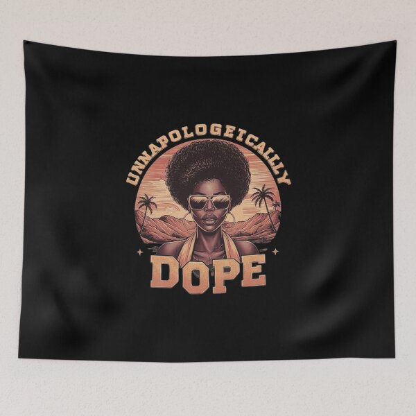 Item preview, Unapologetically Dope Afro Woman Art | Retro Melanin Queen Illustration | Empowerment Aesthetic Design designed and sold by love3617.