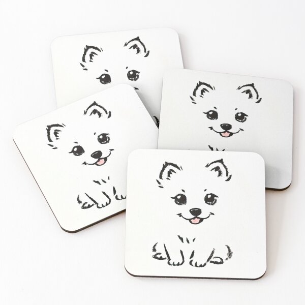 Item preview, Cute Ink Sketch of a Playful Pomeranian Puppy designed and sold by SunkenCost.