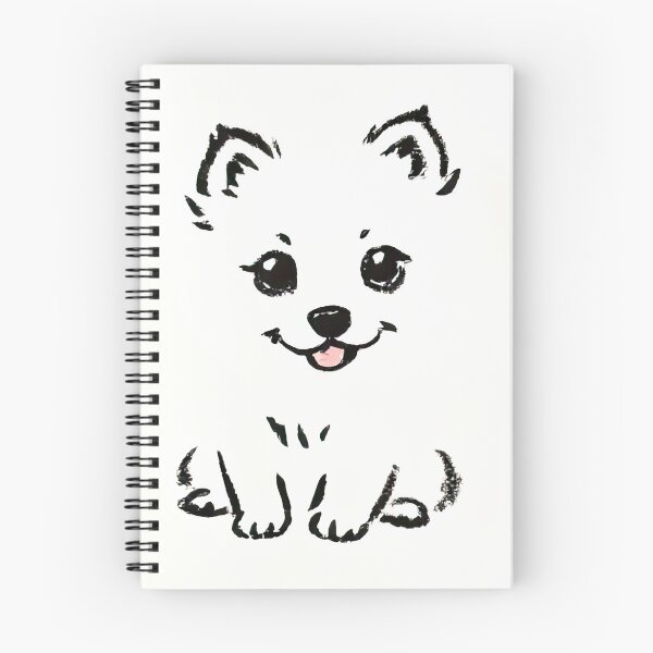 Item preview, Cute Ink Sketch of a Playful Pomeranian Puppy designed and sold by SunkenCost.