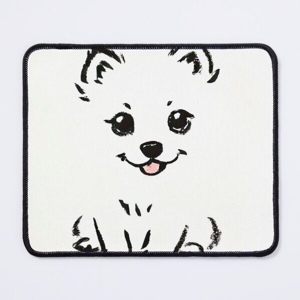 Item preview, Cute Ink Sketch of a Playful Pomeranian Puppy designed and sold by SunkenCost.