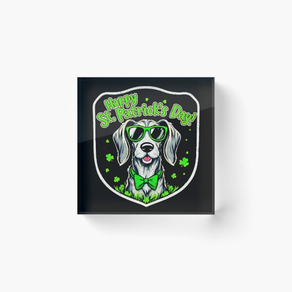 Item preview, St. Patrick’s Day Irish Wolfdog Distressed Print designed and sold by SteadyRolling.