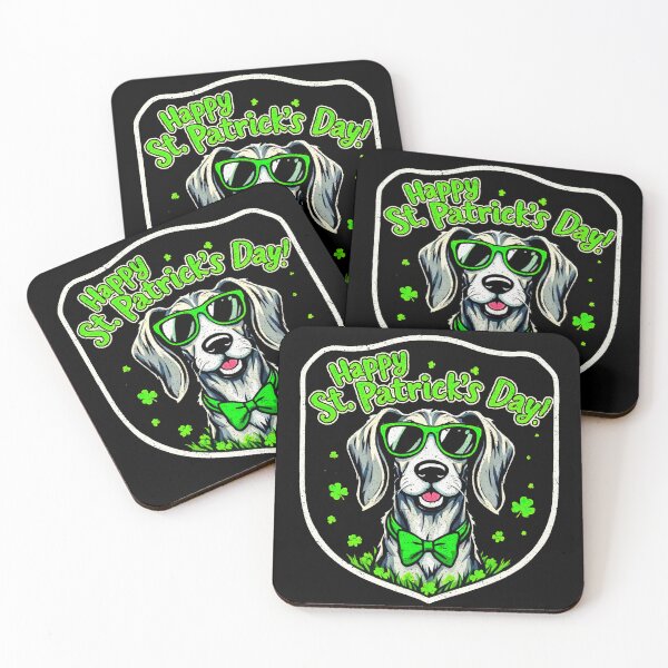 Item preview, St. Patrick’s Day Irish Wolfdog Distressed Print designed and sold by SteadyRolling.