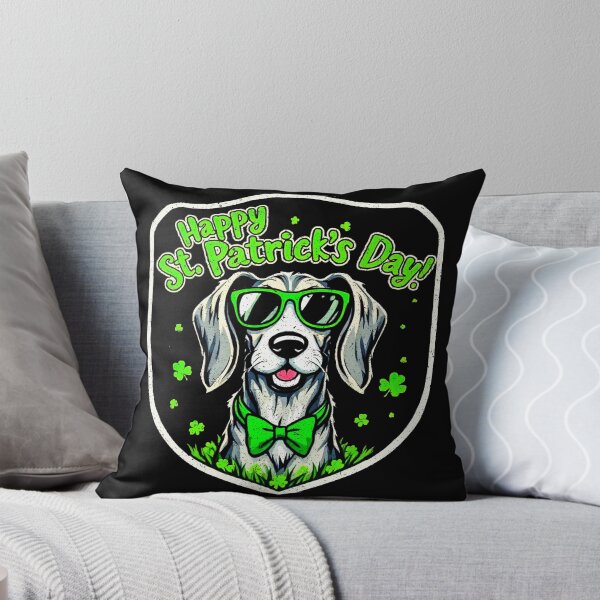 Item preview, St. Patrick’s Day Irish Wolfdog Distressed Print designed and sold by SteadyRolling.