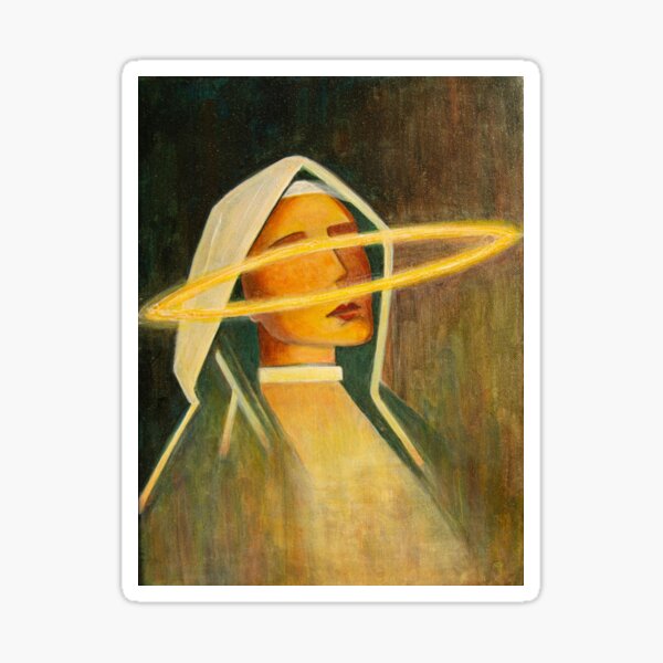 Item preview, Virgin Mary. I painted this modern icon to transform the perception of icons that has remained unchanged for the past 2000 years. designed and sold by MESSAYA.