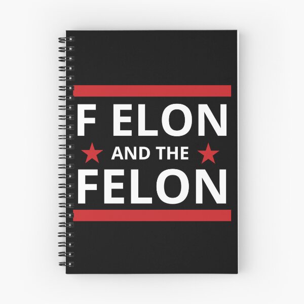 Item preview, F Elon and the Felon Tesla and Trump bumper  designed and sold by ChataMaroon.