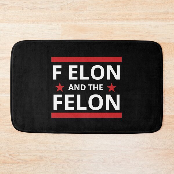 Item preview, F Elon and the Felon Tesla and Trump bumper  designed and sold by ChataMaroon.