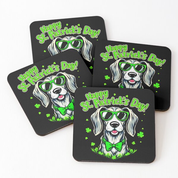 Item preview, St. Patrick’s Day Irish Wolfdog Distressed Print 2 designed and sold by SteadyRolling.