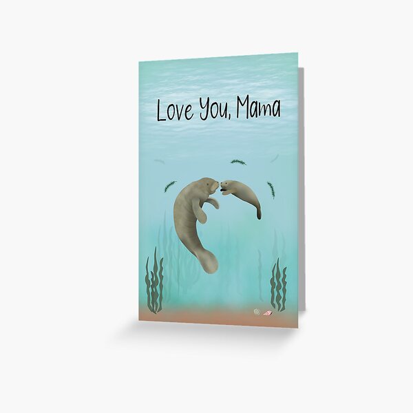 Item preview, Mother’s Day Mama Manatee and Baby designed and sold by Cedarrue.
