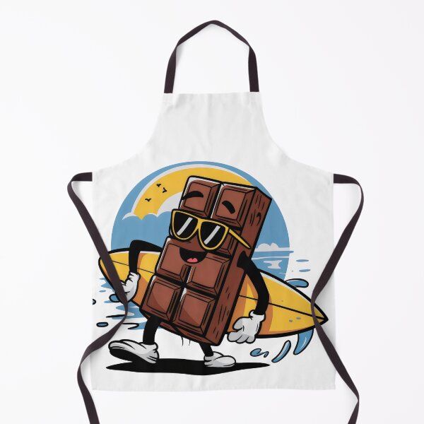 Item preview, Chocolate Bar Enjoying a Beach Vacation with Sunglasses and Surfboard designed and sold by Pastel-Pulse.