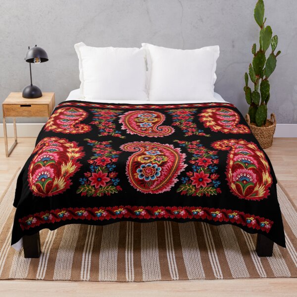 Item preview, Indian Textile Indian Cotton Indian Textile Design Paisley and Flowers designed and sold by Pixelchicken.