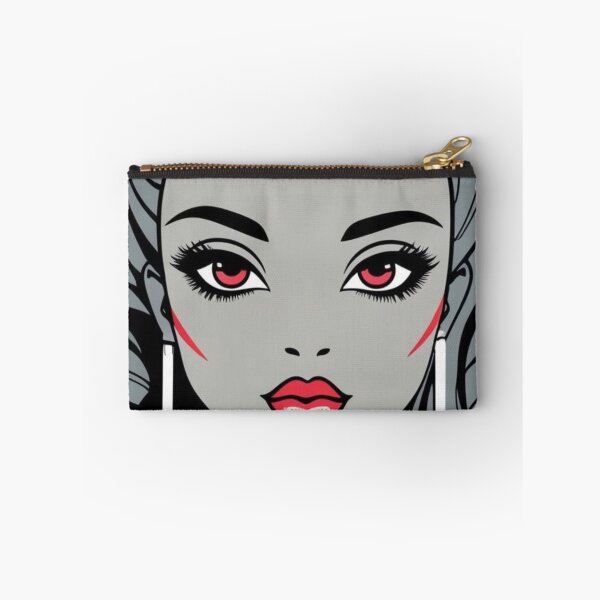 Item preview, Doll Face No 4. Grey, red, black, 1980's. designed and sold by Shoot-The-Moon.
