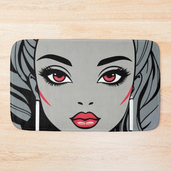Item preview, Doll Face No 4. Grey, red, black, 1980's. designed and sold by Shoot-The-Moon.