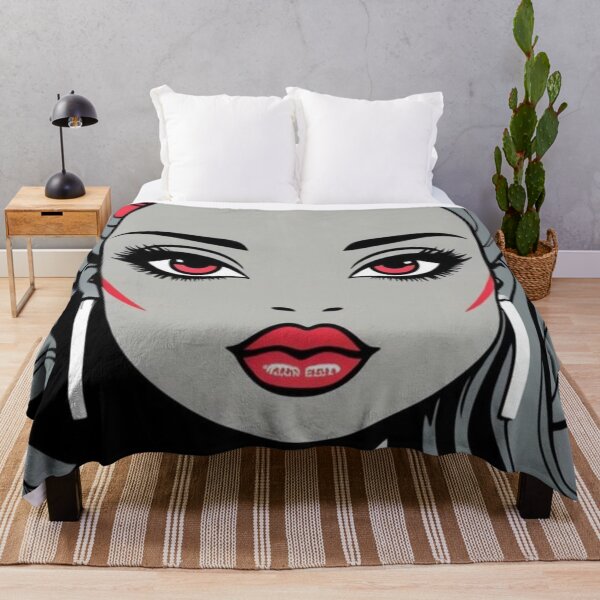 Item preview, Doll Face No 4. Grey, red, black, 1980's. designed and sold by Shoot-The-Moon.