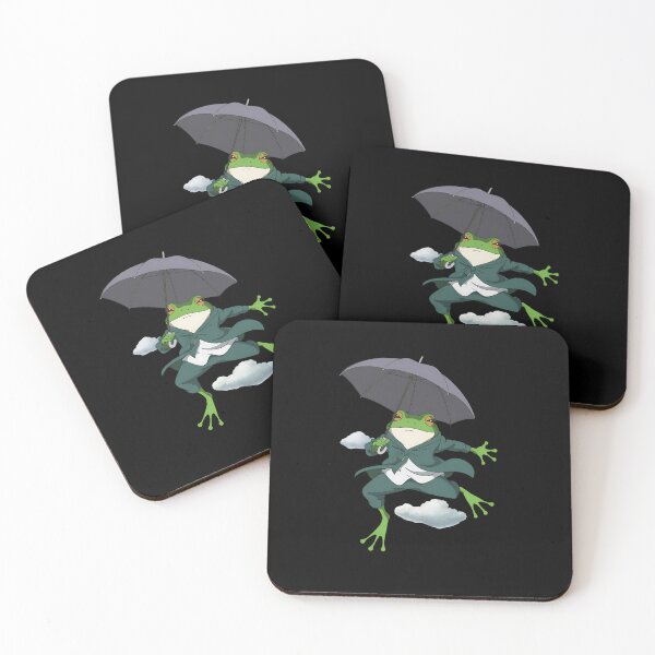 Item preview, Elegant flying frog with umbrella designed and sold by ATOTI.